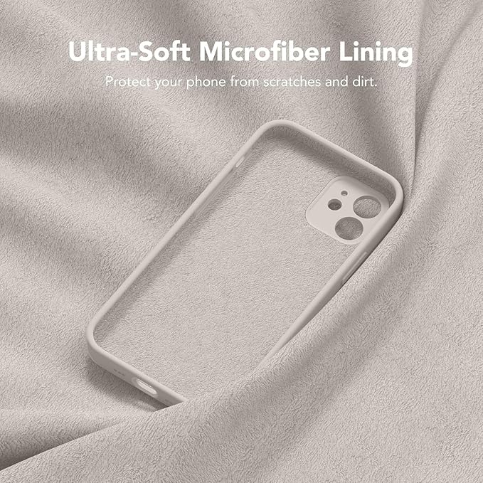 Silicone iPhone Case Cover Compatible for iPhone 12, All Cube Series with Microfiber Lining Compatible iPhone 12