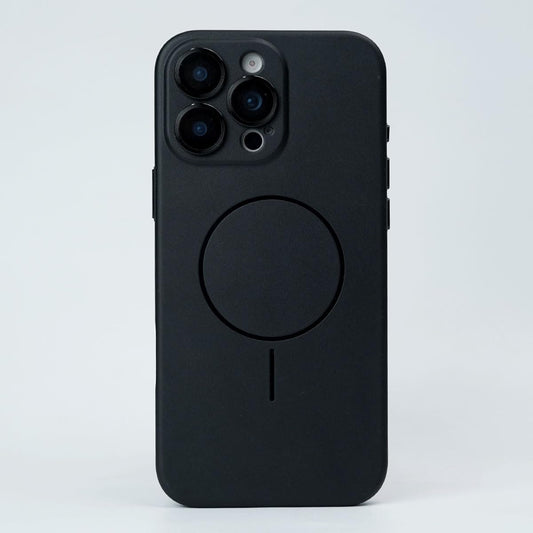 Back Cover Case for iPhone 14 Pro Shockproof Protective Smooth Fit Mag-Safe Lens Case for Men & Boys(Black)