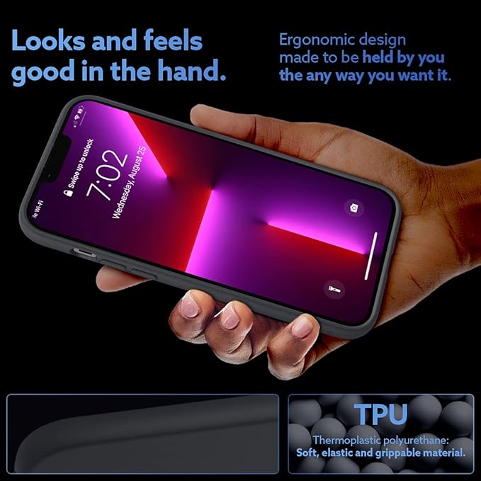 Back Cover Case Compatible With Iphone 13 Pro Black