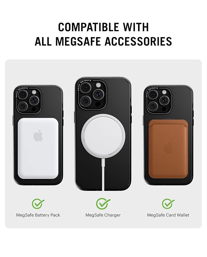 Case for iPhone 14 Pro Compatible with Mag-Safe Wireless Charging,Black Nimbus Slim Shockproof Back Cover
