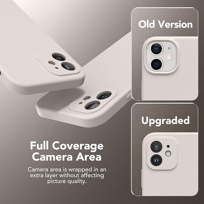 Silicone iPhone Case Cover Compatible for iPhone 12, All Cube Series with Microfiber Lining Compatible iPhone 12